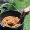 4 Qt. Seasoned Cast Iron Dutch Oven with Feet and Coal Lid view 3