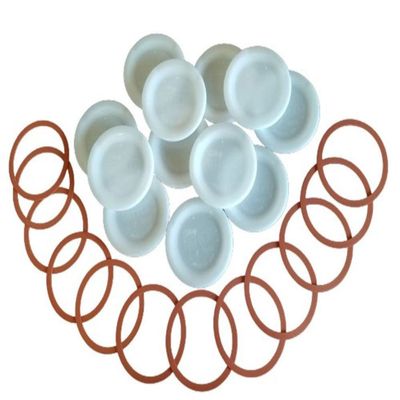 Authentic Tattler E-Z Seal Reusable Canning Lids 100 Bulk WIDE Mouth Lids & 100 WIDE Mouth Rubber Rings WHITE - MADE IN THE USA!