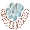 Authentic Tattler E-Z Seal Reusable Canning Lids 100 Bulk WIDE Mouth Lids & 100 WIDE Mouth Rubber Rings WHITE - MADE IN THE USA! view 1