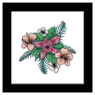 Trends International Gallery Pops Netflix Stranger Things: Season 4 - Demogorgon Bouquet Wall Art Wall Poster, 12" x 12", Black Framed Version