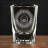 7.62 Design U.S. Marine Corps E-7 Gunnery Sergeant Deep Etched 1.5 oz. Shot Glass view 2