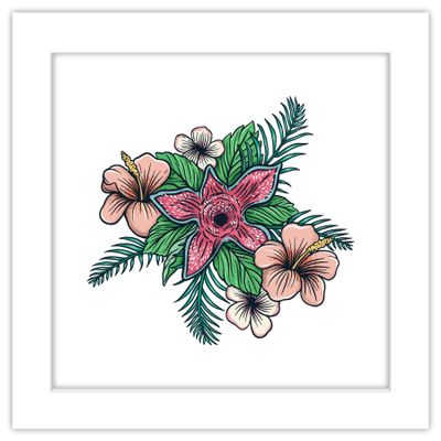 Trends International Gallery Pops Netflix Stranger Things: Season 4 - Demogorgon Bouquet Wall Art Wall Poster, 12" x 12", White Framed Version