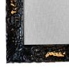 Glam Framed Gray Fabric Bulletin Board Handcrafted (24x30, Jet Black) view 2