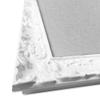 Glam Framed Gray Fabric Bulletin Board Handcrafted (24x30, Pure White) view 3
