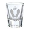 7.62 Design U.S. Marine Corps MCRD Footprints Deep Etched 1.5 oz. Shot Glass view 1