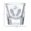 7.62 Design U.S. Marine Corps MCRD Footprints Deep Etched 1.5 oz. Shot Glass view 4