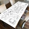 Personalized Back To School Coloring Poster, School Teacher Coloring Banner, Paper Tablecloth, School Activity - 30 x 72 Inches view 2
