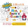 Personalized Back To School Coloring Poster, School Teacher Coloring Banner, Paper Tablecloth, School Activity - 30 x 72 Inches view 3