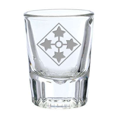 7.62 Design U.S. Army 4th Infantry Division Deep Etched 1.5 oz. Shot Glass