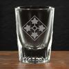 7.62 Design U.S. Army 4th Infantry Division Deep Etched 1.5 oz. Shot Glass view 2