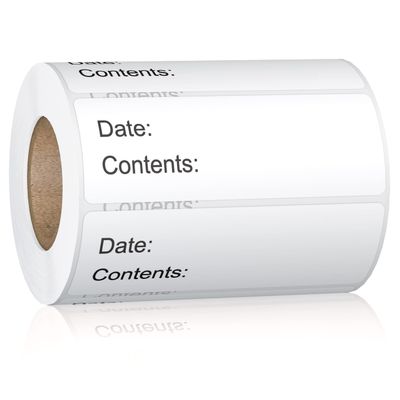 Printholic 500PCS 1" x 3" Write-On Freezer Labels for Food Containers/Jars