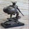 15" Tall Viking with Sword and Spear Warrior Battle Stance Hot Cast Decor by Think Bronze Artwork view 1