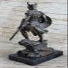 15" Tall Viking with Sword and Spear Warrior Battle Stance Hot Cast Decor by Think Bronze Artwork view 3