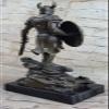 15" Tall Viking with Sword and Spear Warrior Battle Stance Hot Cast Decor by Think Bronze Artwork view 4