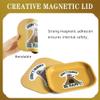 Premium Metal Tray Decorative Tray with PVC Soft Magnetic Lid, Funny and Cute Sloth Gift, Perfect Storage for Home or On-The-Go, 7'' X 5.5'' view 2