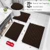 Arotive Luxury Bathroom Rugs 47x17, Extra Soft Thick Absorbent Shaggy Chenille Bath Rugs, Non-Slip Machine Wash Dry, Bath Mats for Bathroom Floor, Tub and Shower, Home Decor Accessories, Brown view 2