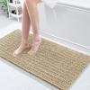 Arotive Luxury Bathroom Rugs 47x17, Extra Soft Thick Absorbent Shaggy Chenille Bath Rugs, Non-Slip Machine Wash Dry, Bath Mats for Bathroom Floor, Tub and Shower, Home Decor Accessories, Beige view 1
