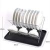 Habiba Dry Stainless Steel Dish Rack for Kitchen CountertopCreative 2 Layer Utensil HolderMultifunctional Kitchen AccessoriesSilver Strong view 2