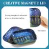 Premium Metal Decorative Tray with PVC Soft Magnetic Lid, Van Gogh Art Small Tray, Perfect Storage for Home or On-The-Go, 7'' X 5.5'' view 2