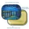 Premium Metal Decorative Tray with PVC Soft Magnetic Lid, Van Gogh Art Small Tray, Perfect Storage for Home or On-The-Go, 7'' X 5.5'' view 3