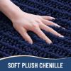 Arotive Luxury Bathroom Rugs 47x17, Extra Soft Thick Absorbent Shaggy Chenille Bath Rugs, Non-Slip Machine Wash Dry, Bath Mats for Bathroom Floor, Tub and Shower, Home Decor Accessories, Navy view 3