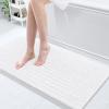 Arotive Luxury Bathroom Rugs 47x17, Extra Soft Thick Absorbent Shaggy Chenille Bath Rugs, Non-Slip Machine Wash Dry, Bath Mats for Bathroom Floor, Tub and Shower, Home Decor Accessories, White view 1