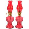2pcs -Style Retro Kerosene Lanterns for Weddings Decorative Red Glass Oil Lamps for Home Decor and Celebrations Unique Special Occasions view 1