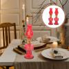 2pcs -Style Retro Kerosene Lanterns for Weddings Decorative Red Glass Oil Lamps for Home Decor and Celebrations Unique Special Occasions view 3