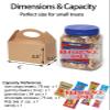 Happyhiram 25 CT Party Treat Boxes Kraft Brown, Candy Boxes with Handles 6" Gable Boxes DIY Party Favor Bags Goodie Boxes Snack Cardboard Box for Kids Birthday Party Supplies for Cookies and Ornament view 4