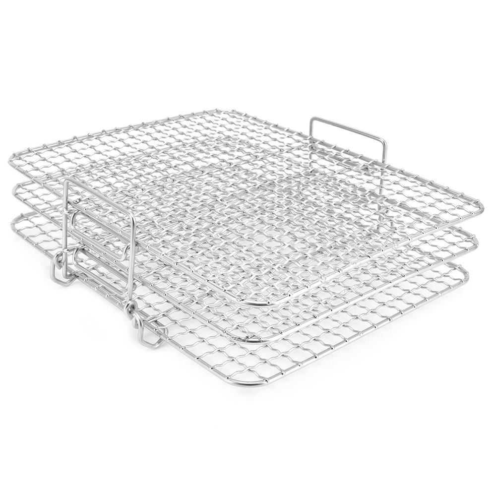 Alvinlite Dehydrator Stand, 3Tier Cooling Rack Set Stainless Steel Baking Roasting Cooking Rack for Home Kitchen (3Tier) air