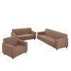 3 Pcs Sofa Cover Set, for Couch Sofa, Loveseat, Armchair, for 1 2 3 Seater Slipcover, Checks Jacquard Velvet Furniture Covers for Sofa and Loveseat (Camel, 3Pcs(Sofa+Loveseat+Armchair)) view 1