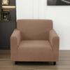 3 Pcs Sofa Cover Set, for Couch Sofa, Loveseat, Armchair, for 1 2 3 Seater Slipcover, Checks Jacquard Velvet Furniture Covers for Sofa and Loveseat (Camel, 3Pcs(Sofa+Loveseat+Armchair)) view 4