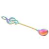 Alvinlite Music Note Spoons, Creative Cute Teaspoons 18/10 Stainless Steel Staff Musical Notation Shaped Coffee Spoons (Colorful) music view 4