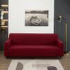 3 Pcs Sofa Cover Set, for Couch Sofa, Loveseat, Armchair, for 1 2 3 Seater Slipcover, Checks Jacquard Velvet Furniture Covers for Sofa and Loveseat (Wine Red, 3Pcs(Sofa+Loveseat+Armchair)) view 3