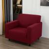 3 Pcs Sofa Cover Set, for Couch Sofa, Loveseat, Armchair, for 1 2 3 Seater Slipcover, Checks Jacquard Velvet Furniture Covers for Sofa and Loveseat (Wine Red, 3Pcs(Sofa+Loveseat+Armchair)) view 4