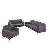3 Pcs Sofa Cover Set, for Couch Sofa, Loveseat, Armchair, for 1 2 3 Seater Slipcover, Checks Jacquard Velvet Furniture Covers for Sofa and Loveseat (Silver Grey, 3Pcs(Sofa+Loveseat+Armchair)) view 1