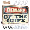 Warning Signs for Home Beware of The Wife Metal Sign Redneck Gifts for Men Democrat Gifts ( Size : 30X40CM ) view 1