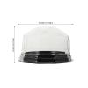 Sewroro Moon Cake Holder 100pcs Cake Box Cheesecake Container with Lid Containers with Lids Mini Muffins Clear Cookie Cupcake Carrier Muffin Dome Holders Cases s Food Box Pastry view 2