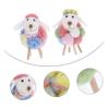 GANAZONO Lamb Decor Sheep Figurine Felted Wool Animals Desktop Decoration Craft Ornament view 3