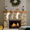 Christmas Stockings, 20 Inch Ivory and Khaki Cable Knit Stockings Christmas Holiday Decoration, 4 Pack view 2