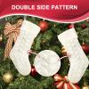 Christmas Stockings, 20 Inch Ivory and Khaki Cable Knit Stockings Christmas Holiday Decoration, 4 Pack view 3