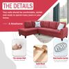 A Ainehome Small Sectional Sofa Couch for Living Room 97 Wide L Shape Couch with Soft Seat and Modern Flannelette Fabric for Small Space Rooms Apartment (RedLeft Hand Facing) view 3