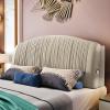 Headboard Backrest Upholstered Wall Pillow Fleece Reading Pillow Daybed Cushion Neck Back Cushion Lumbar Support Pad with Removable Cover,B,with headboard 78.7"/200cm view 1