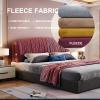 Headboard Backrest Upholstered Wall Pillow Fleece Reading Pillow Daybed Cushion Neck Back Cushion Lumbar Support Pad with Removable Cover,B,with headboard 78.7"/200cm view 3