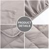 FLXXIE Toddler Bedding Set - 4 Piece Microfiber Crib Sheet Set, Crib Bedding Set Includes Quilted Comforter, Flat Top Sheet, Fitted Sheet, Envelope Pillow Case for Boys and Girls, Somke Grey view 4