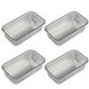 Kichvoe 4.7 * 2.7Inch Baking Pan Aluminum Alloy Bread Box Loaf Pan Set of 4, Loaf Pans Nonstick Baking Loaf Pan Meatloaf Cake Pan for Home Kitchen Restaurant Square Cake Pan Bread Pan view 1