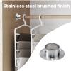 Antrader 4-Pack Stainless Steel Closet Rod Flange 2-Inch Dia. Heavy Duty Socket Bracket Support Holder for PipeSilver view 3