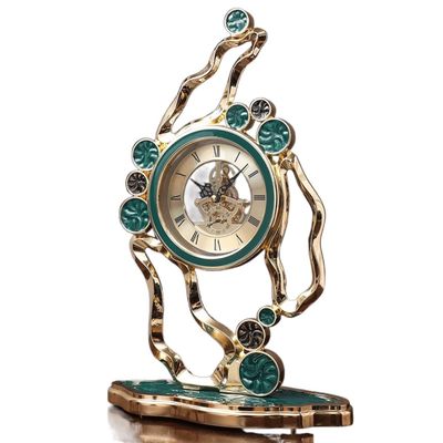 moisture Mantel Clocks Vintage Analog Alarm Clock, Super Silent Non Ticking Small Clock with, Battery Operated, Simply Design, for Living Room, Bedroom, Bedside, Desk Table Top Clocks (Color : A)