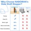 NABOWAN 38" Weighted Under Door Draft Stopper -Triangular Door Draft Blocker with Hook Loops for Easy Install, Save Energy, Home Room Essentials view 3