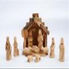 Handcrafted Olive Wood Nativity Scene/Nativity Set (6.2" Height Crche - 3.5" Abstract Figurines), Wood Carved Nativity Scene by Talented Artists in Bethlehem  by Olive Wood Gifts Shop view 1